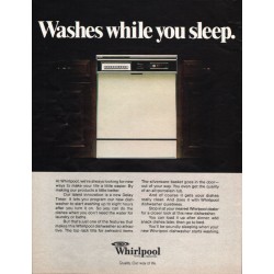 1981 Whirlpool Dishwasher Ad "while you sleep"