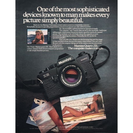 1981 Mamiya Camera Ad "simply beautiful"
