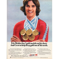 1981 Crest Toothpaste Ad "Eric Heiden"