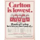 1981 Carlton Cigarettes Ad "10 packs"