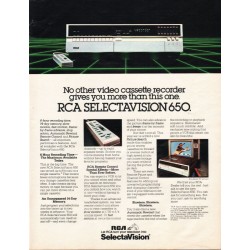 1981 RCA SelectaVision VCR Ad "gives you more"