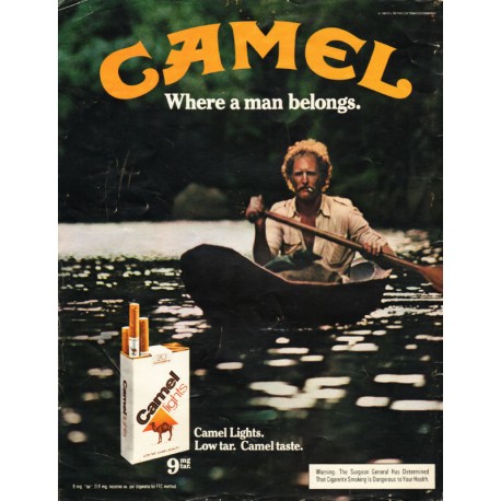 1981 Camel Lights Cigarettes Ad "Camel taste"