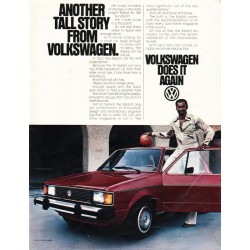 1981 Volkswagen Rabbit Ad "another tall story" ~ (model year 1981)