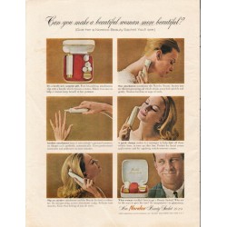 1963 Norelco Beauty Sachet Ad "more beautiful"