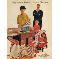1963 Singer Sewing Machine Ad "every woman"