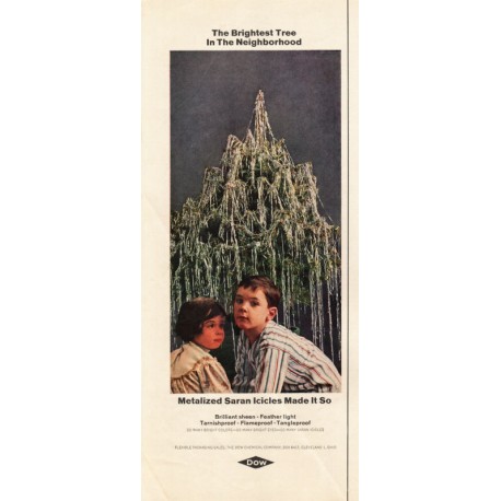 1963 Dow Chemical Company Ad "the brightest tree"