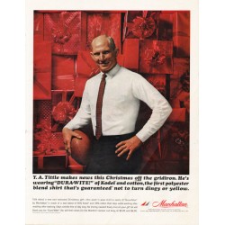 1963 Manhattan Shirts Ad "Y. A. Tittle"