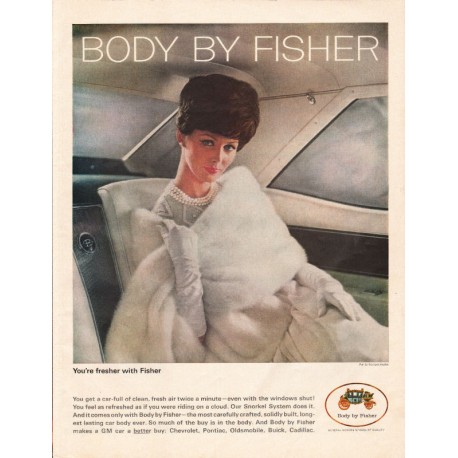 1963 Body by Fisher Ad "fresher with Fisher"