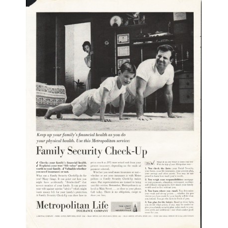 1963 Metropolitan Life Insurance Company Ad "family security"