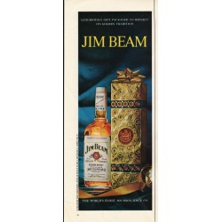 1963 Jim Beam Bourbon Whiskey Ad "golden tradition"