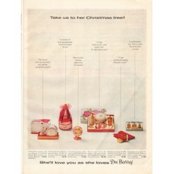 1963 Du Barry Ad "her Christmas tree"