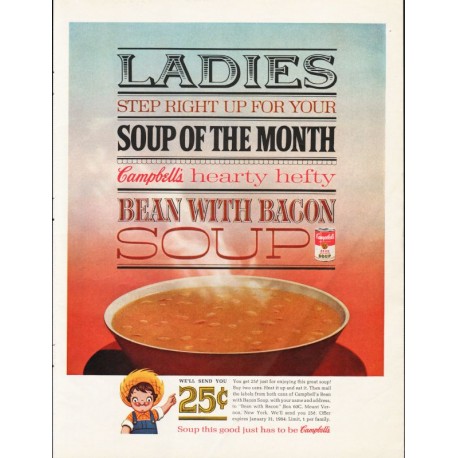 1963 Campbell's Soup Ad "step right up"