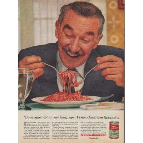 1955 Franco-American Ad "Buon appetito"