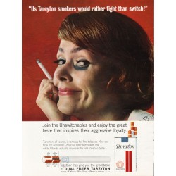 1963 Tareyton Cigarettes Ad "would rather fight"