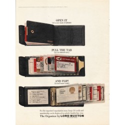 1963 Lord Buxton Organizer Ad "open it"