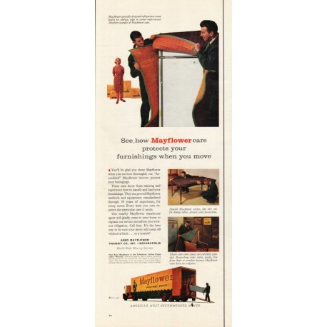 1963 Mayflower Movers Ad "protects your furnishings"