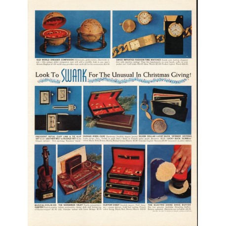 1963 Swank Jewelry and Gifts Ad "Christmas giving"