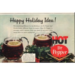 1963 Dr Pepper Ad "Happy Holidays"