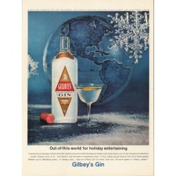 1963 Gilbey's Gin Ad "out-of-this-world"