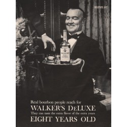 1963 Walker's DeLuxe Bourbon Ad "real bourbon"