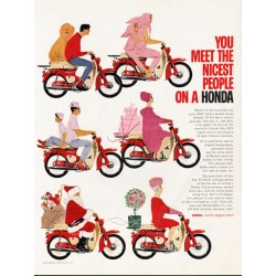 1963 Honda Motorcycle Ad "the nicest people"
