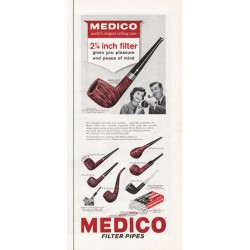 1963 Medico Filter Pipes Ad "peace of mind"