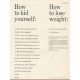 1963 Metrecal Ad "how to kid yourself"