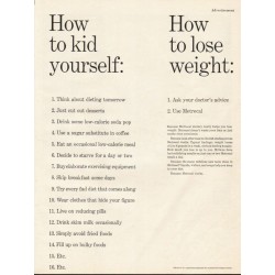 1963 Metrecal Ad "how to kid yourself"