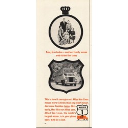 1963 Allied Van Lines Ad "every 3 minutes"