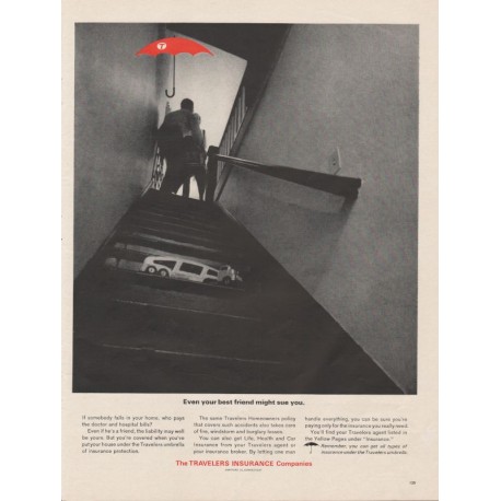 1963 Travelers Insurance Ad "your best friend"