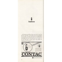 1963 Contac Cold Medicine Ad "stubborn"