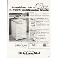 1963 KitchenAid Ad "dishes get cleaner"
