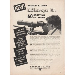1951 Bausch & Lomb Spotting Scope Ad "BALscope"