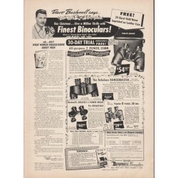 1951 Bushnell Binoculars Ad "This Christmas"