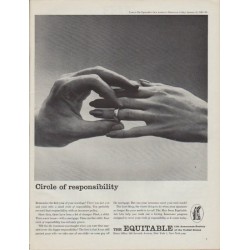 1961 Equitable Life Assurance Society Ad "Circle of responsibility"
