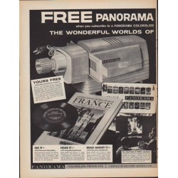1961 Panorama Ad "Free Panorama Colorslide Projector"