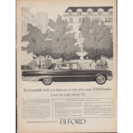 1961 Ford Galaxie Ad "So beautifully built"