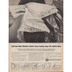 1961 Edison Electric Institute Ad "clean flameless electric house heating"