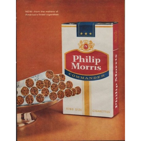 1961 Philip Morris Ad "cleanest tobacco"