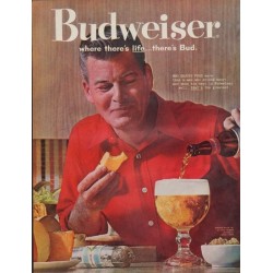 1961 Budweiser Ad "where there's life ... there's Bud"