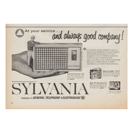 1961 Sylvania Radio Ad "At your service"
