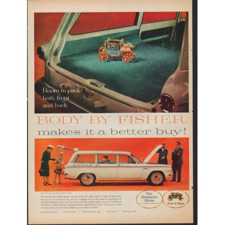 1961 Body by Fisher Ad "Room to pack"