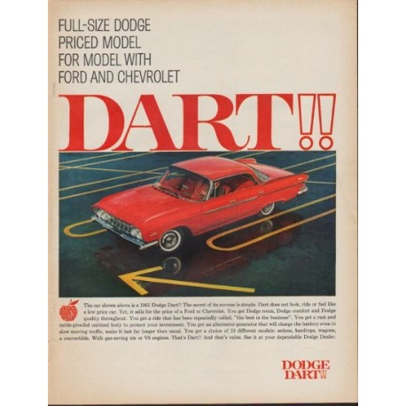1961 Dodge Ad "Dart!!"