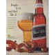 1961 Carling Black Label Beer Ad "they like it"