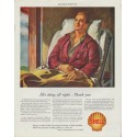 1942 Shell Oil Ad "He's doing all right ... Thank you"