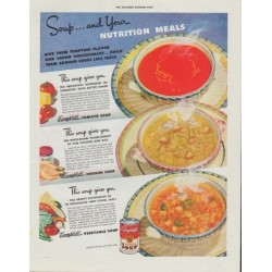 1942 Campbell's Soup Ad "Nutrition Meals"