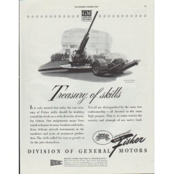 1942 General Motors Ad "Treasury of skills"