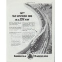 1942 American Railroads Ad "Gets Things Done"