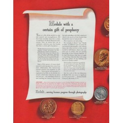 1942 Kodak Ad "Medals with a certain gift of prophecy"