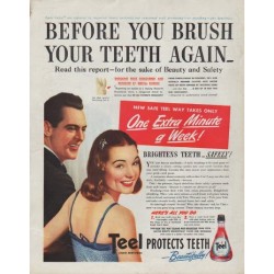 1942 Teel Ad "Before you brush"